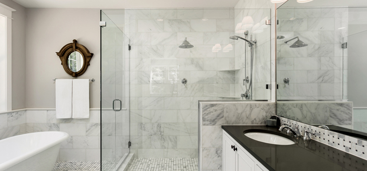 bathroom shower door installation in Sacramento